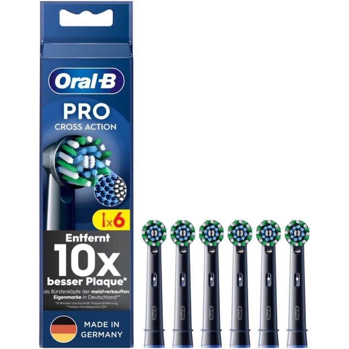 Oral-B Pro CrossAction Aufsteckbürsten schwarz 6er
