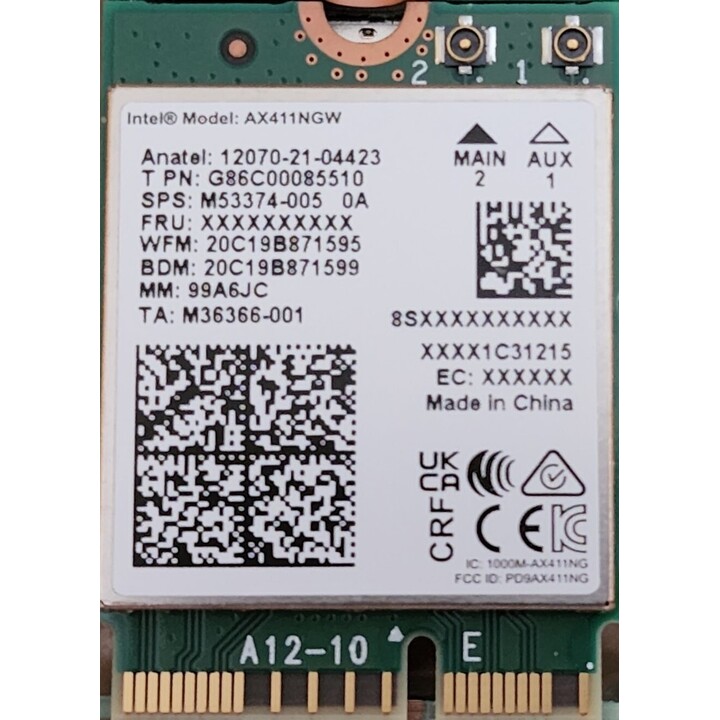 INTG INTEL WI-FI 6E AX411 2230 DCT 2x2 AX RT + BT vPro