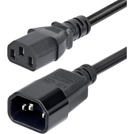 StarTech.com Cordon de Rallonge Électrique de 4,5m, Cordon d'Alimentation PDU C14 à C13, 15A 250V, 14AWG, Câble d'Alimentation A