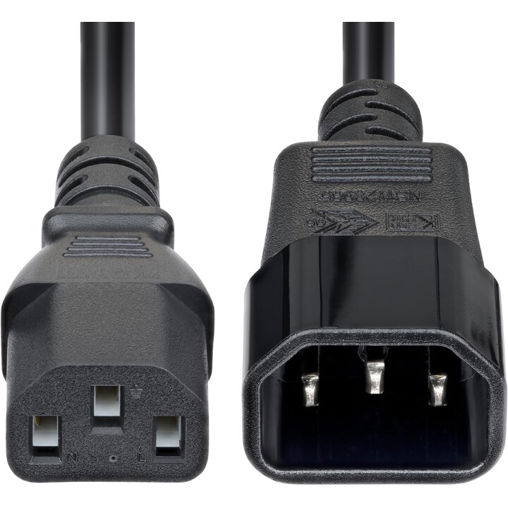 StarTech.com 4,5m Stromkabel Verlängerung, C14 zu C13 PDU Kabel, 10A 250V, 14AWG, Stromkabel für PDU/Netzteil, Dekra KEMA-KEUR Z