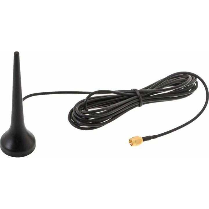 DELOCK GSM UMTS Antenna a sei bande SMA 2 dBi omnidirezionale con supporto magnetico stella nera