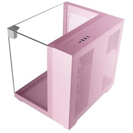 Gabinete gamer Microatx Mars Gaming McVisionMP vidro triplo temperado GPU 330mm 1x3.5 1x2.5 rosa