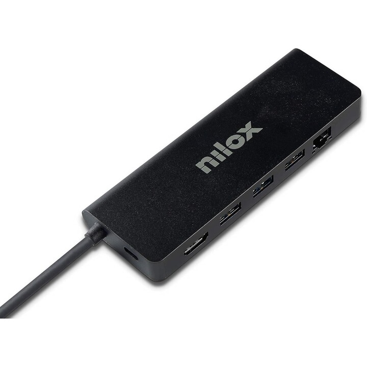 NILOX NXDSUSBC04 station d’accueil USB-C 8 en 1 noir