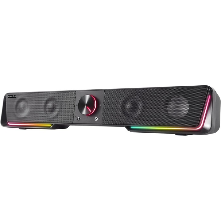 Gravity RGB Stereo Sound Bar Speaker with Bluetooth Connection for Smartphone/Tablet