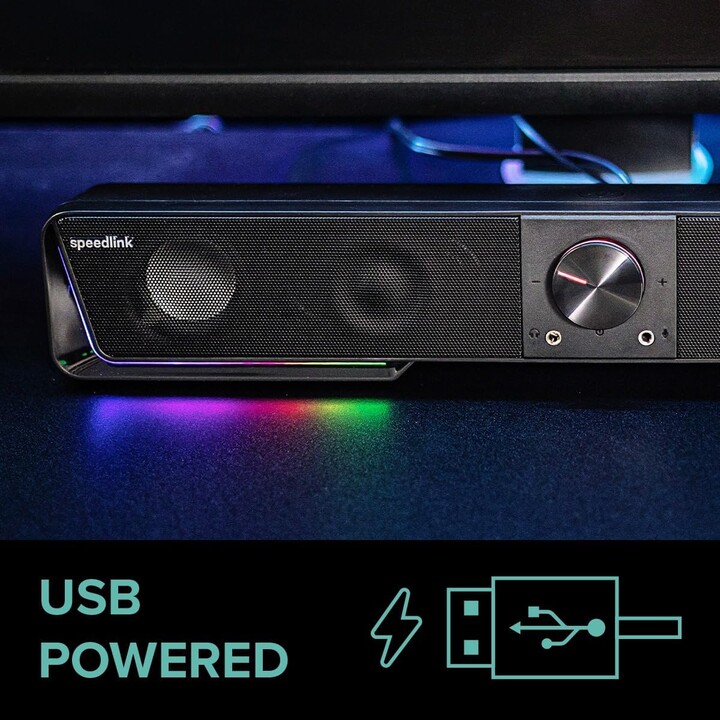 Gravity RGB Stereo Sound -Bar -Lautsprecher mit Bluetooth -Verbindung für Smartphone/Tablet