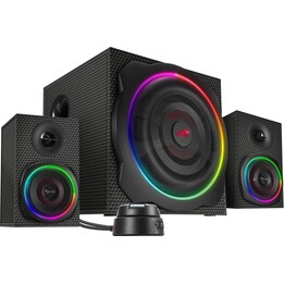SpeedLink SL-830100-BK Gravity Carbon 2.1 PC en haut-parleur Bluetooth câblé, USB 60W noir