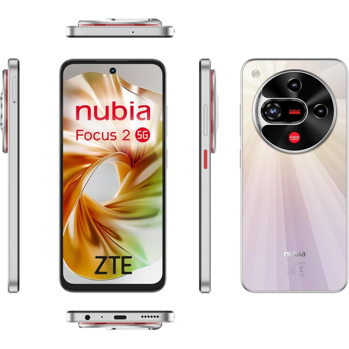 Zte Nubia Focus 2 5G, 8/256 GB, 6,7 HD+ 120 Hz Display, 108 MP Kamera, 5000mah, 18W schnelles Ladung, Pink
