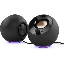 Kreative Pebble SE Minimalist USB-C 2.0-Antrieb PC-Lautsprecher mit RGB-Beleuchtung, 3,5-mm-Aux-Eingabe