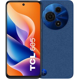 TCL 605, 128GB ROM, 4GB RAM +8GB Expansion, 6.67 HD+, 50MP Camera, 5200mAh Battery, Android 15, Dual SIM, Blue