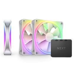 Ventilateur de boîtier d&#39;ordinateur Nzxt F120 RGB Duo Triple Pack 12 cm Blanc 3 pièces