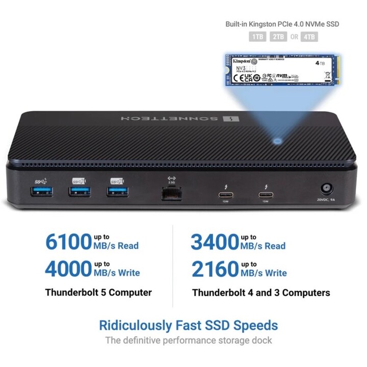 Echo 13 Thunderbolt 5 SSD Dock - 4TB
