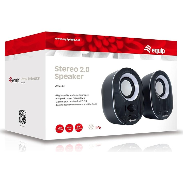 EQUIP Life 2.0 Lautsprecher 6W RMS schwarz und weiß