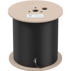 Aisen A135-0751 Câble réseau imperméable extérieur RJ45 Cat.6 UTP Rigid CCA AWG23, noir, 305m