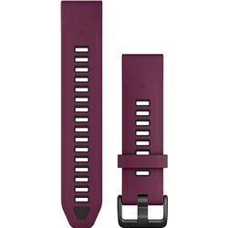 Bracelet de rechange Garmin QuickFit 20 mm en silicone Merlot/Graphite