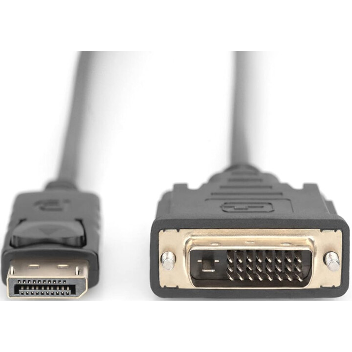 Digitus DisplayPort -Adapterkabel - DP zu DVI (24+1) - Full HD - 2 m - Verriegelung, 60 Hz - kompatibel mit Monitor, PC