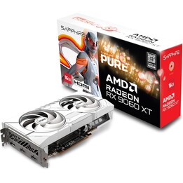 SAPPHIRE PURE AMD Radeon RX 9060 XT GPU 16 Go GDDR6 blanc