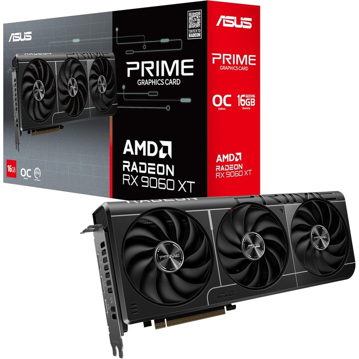 Carte graphique VGA PCIE16 RX9060XT 16 Go/PRIME-RX9060XT-O16G ASUS