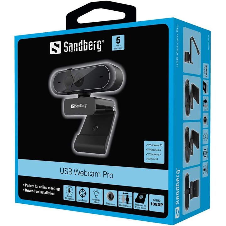 Webcam professionale Sandberg 133-95 Full HD 1920x1080