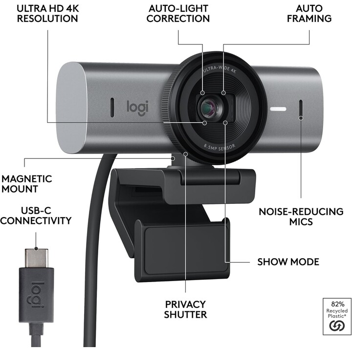Logitech Master Series MX Brio 705 Graphite 4K