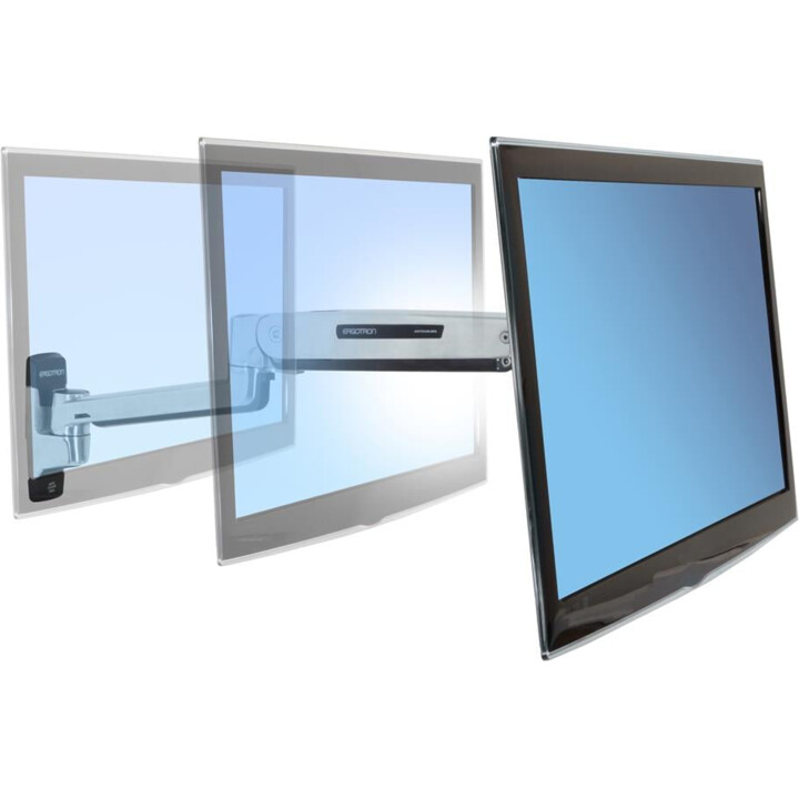 LX LCD arm with wall mount for sitting or standing work