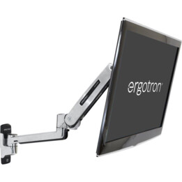 LX LCD arm with wall mount for sitting or standing work