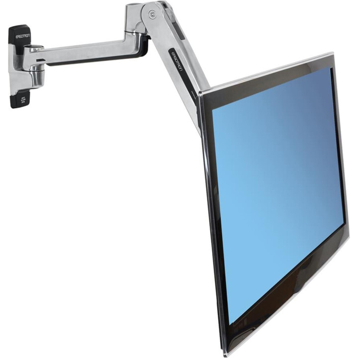 LX LCD arm with wall mount for sitting or standing work