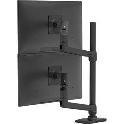 Ergotron 45-509-224 Stackable LX Vertical Arm for Two Monitors up to 40\", VESA Desktop Mount