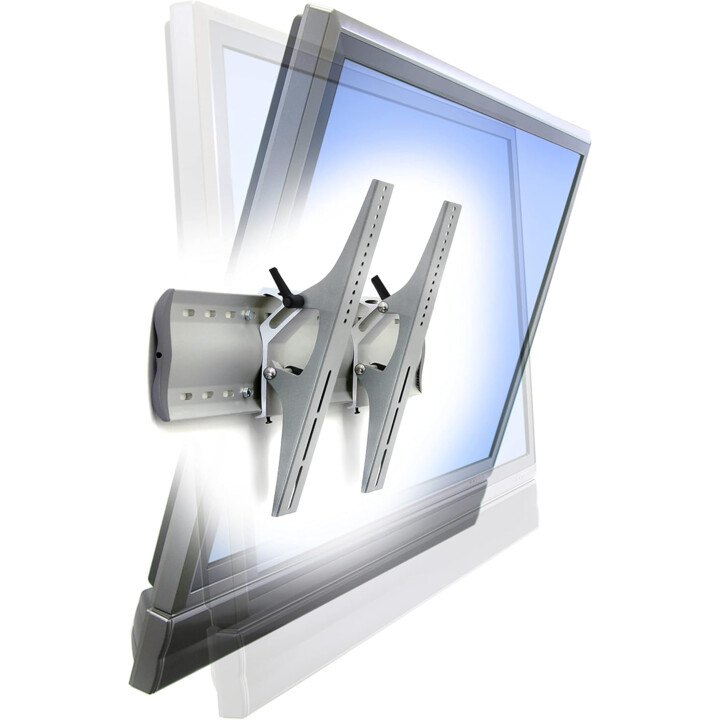 Soporte de pared Ergotron inclinable TM, soporte de pared VESA TV, color Plata