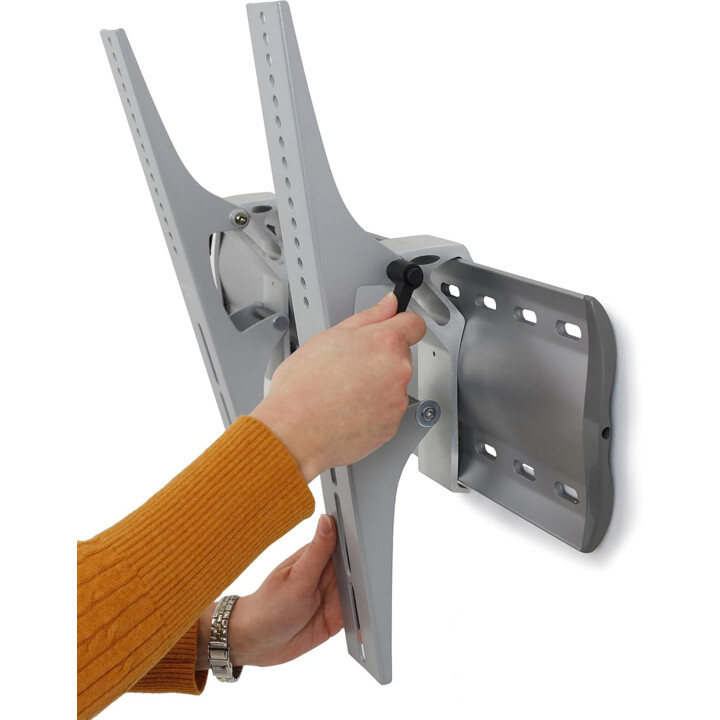Soporte de pared Ergotron inclinable TM, soporte de pared VESA TV, color Plata