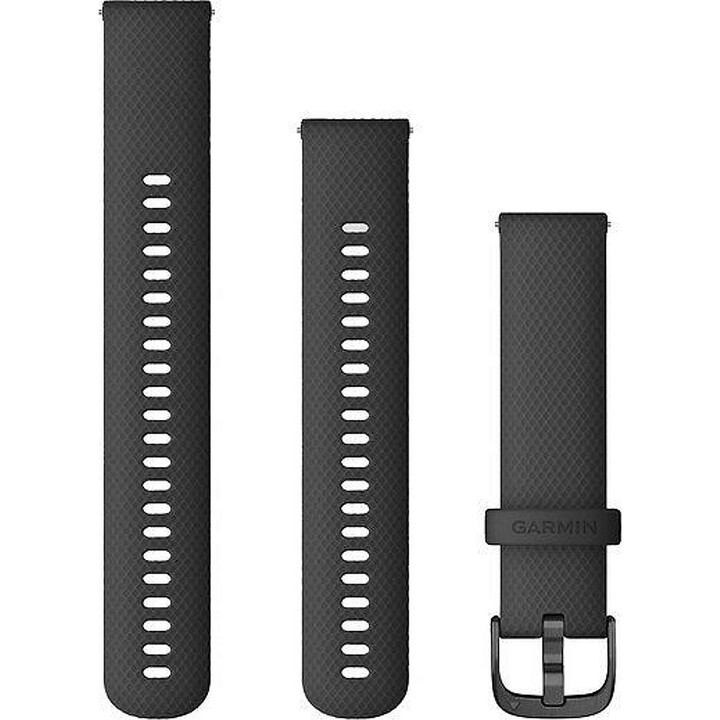 Garmin Ersatzarmband 20mm Silikon Preto/Metallteilen