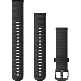 Cinturino di ricambio Garmin 18mm in silicone nero grigio