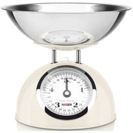 Haeger Pastel Cream Mechanical Kitchen Scale - 5 kg, 20g