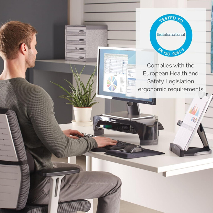 Fellowes 8020801 Plus Smart Suites Monitor Stand, schwarz