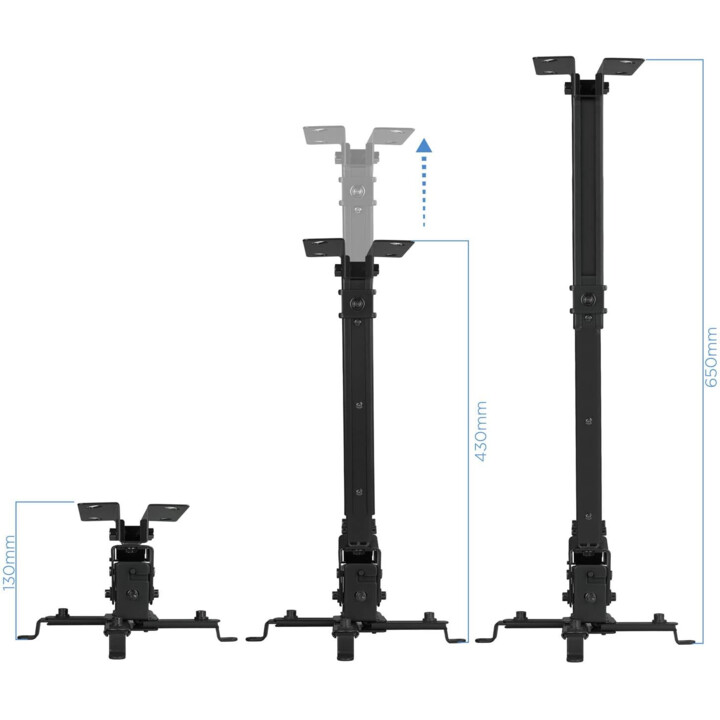 TOOQ PJ2012T-B Projector Ceiling Mount, Black
