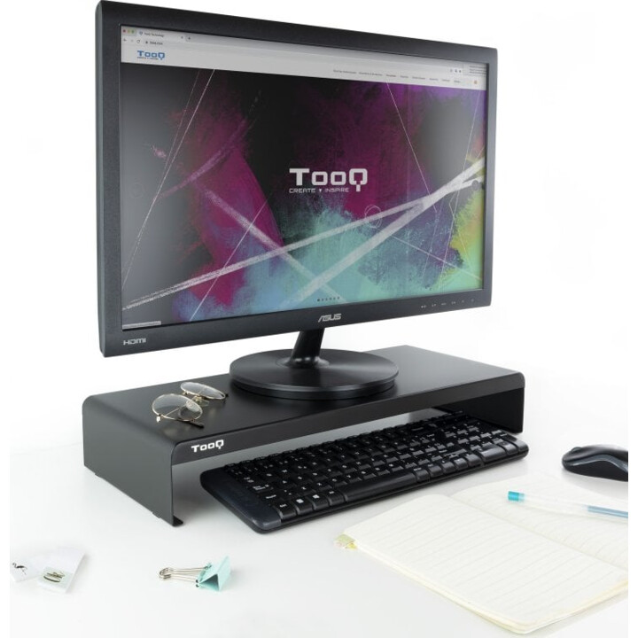 Soporte Elevador TooQ TQMR0121 para Monitor/Portátil Negro