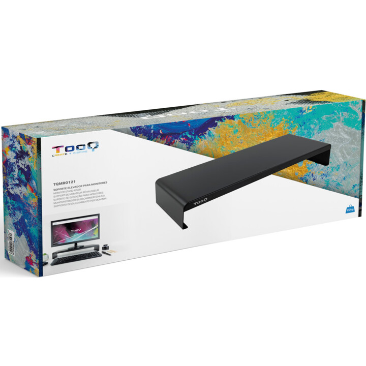 Soporte Elevador TooQ TQMR0121 para Monitor/Portátil Negro