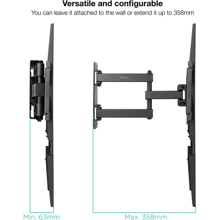 Tooq LP7863TN-B MOURT MOURT DE 37 ”- 70” ÉCRANS, NOIR