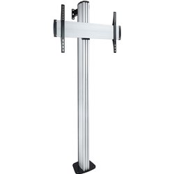 TOOQ FS2270M-B Fixed Mount Aluminum Floor Stand for 37\"-70\" Screens, Silver