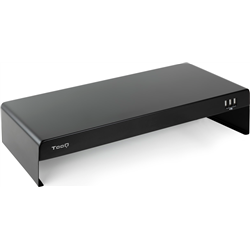 TOOQ TQMR0124 Monitor/Laptop Riser Stand with 3 USB Ports Black