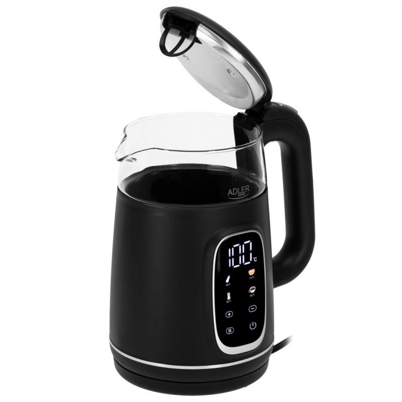 ADLER AD 1305 hervidor eléctrico negro/plateado