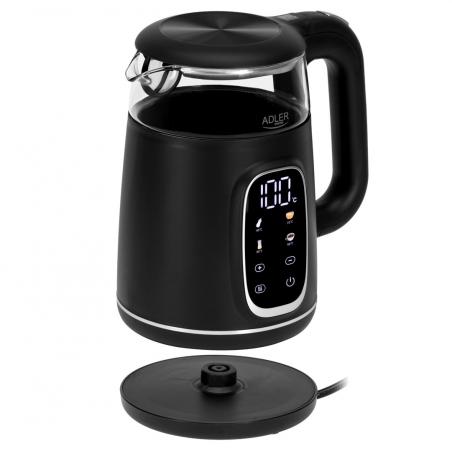 ADLER AD 1305 hervidor eléctrico negro/plateado