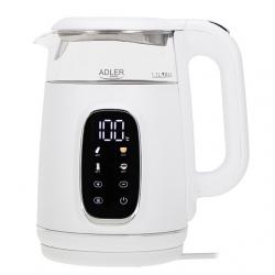 ADLER AD 1305 hervidor eléctrico blanco/plateado