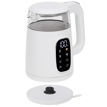ADLER AD 1305 hervidor eléctrico blanco/plateado