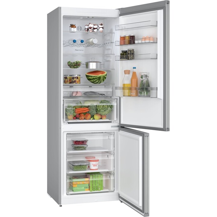 Bosch Serie 4 KGN497LDF Kühl-Gefrierkombination 203x70cm NoFrost 440L Silber