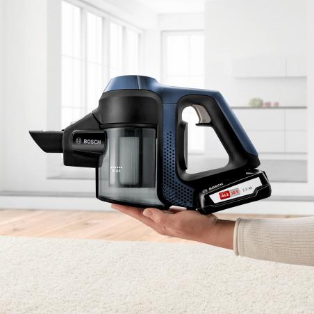 Bosch Serie 6 BBS611PCK aspiradora de pie y escoba eléctrica Aspiradora escoba 2 en 1 Batería Secar Filtro higiénico Sin bolsa A