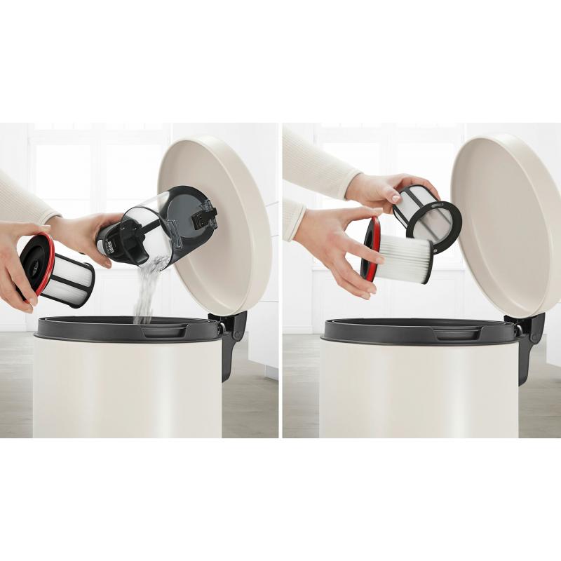 Bosch Serie 6 BBS611PCK aspiradora de pie y escoba eléctrica Aspiradora escoba 2 en 1 Batería Secar Filtro higiénico Sin bolsa A
