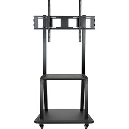 Tooq FS20100M-B Stand com rodas para 37"-100" Telas, placa dupla, vesa até 800 x 600, preto