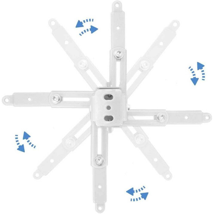 TOOQ PJ2012T-W Ceiling Mount for Projectors, 20kg Capacity, White
