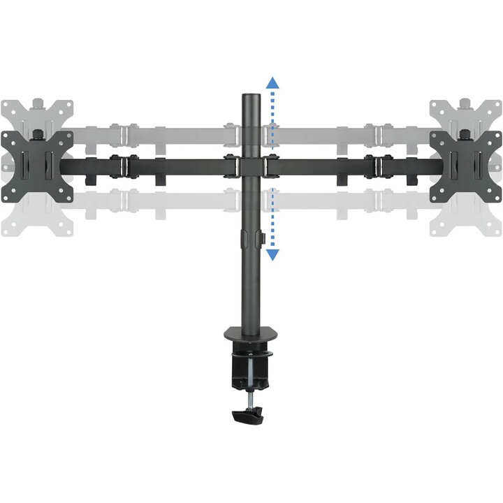 Soporte de mesa TOOQ DB1232TN-B para 2 pantallas 13"-32", Compatible con VESA: 75x75 y 100x100