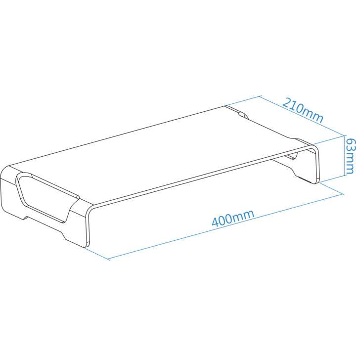 Soporte Elevador TOOQ TQMR0004 para Monitor/Portátil, color Plata